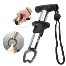 Stainless Steel Fish Grip with Ruler and Hand Strap, Lightweight 98g
