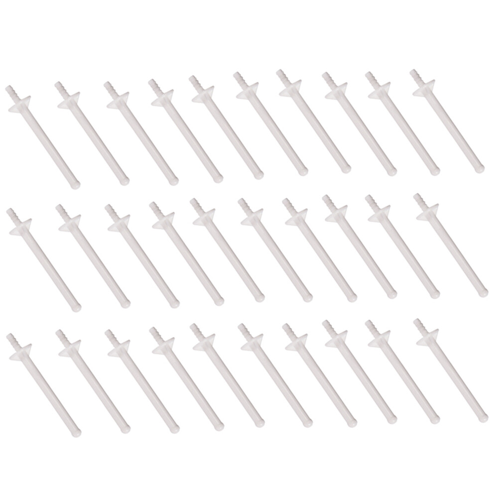 30PCS White Waxing Sticks for Nose, Eyebrows & Hair Removal, 65x15mm