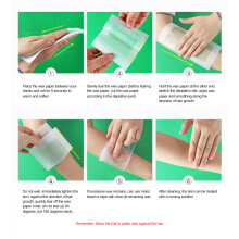 40pcs Hair Removal Wax Strips Set with Aloe Serum & Cotton Cleaning Wipes