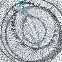 Portable Folding Crab Net 80x40cm with Steel Frame and Nylon Mesh