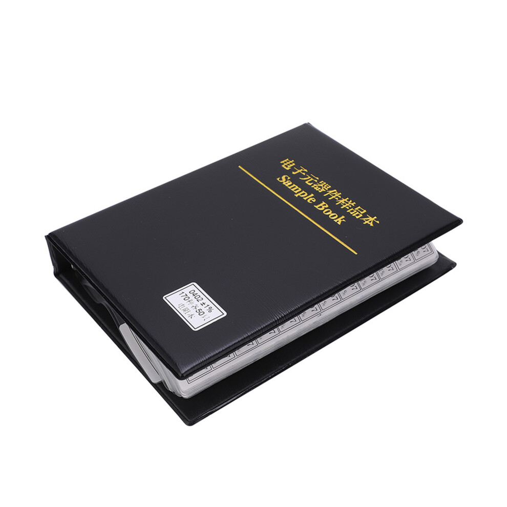 0402 Series 170 Value Resistors Assortment Sample Book Black, Plastic 9391362081983