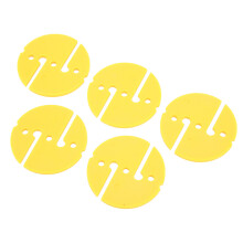 PVC Dive Line Markers 5pcs Yellow Round Shapes for Underwater Cave Safety Gear