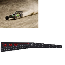 Aluminum RC Ride Height Gauge for 1/8 & 1/10 Cars, Black/Red