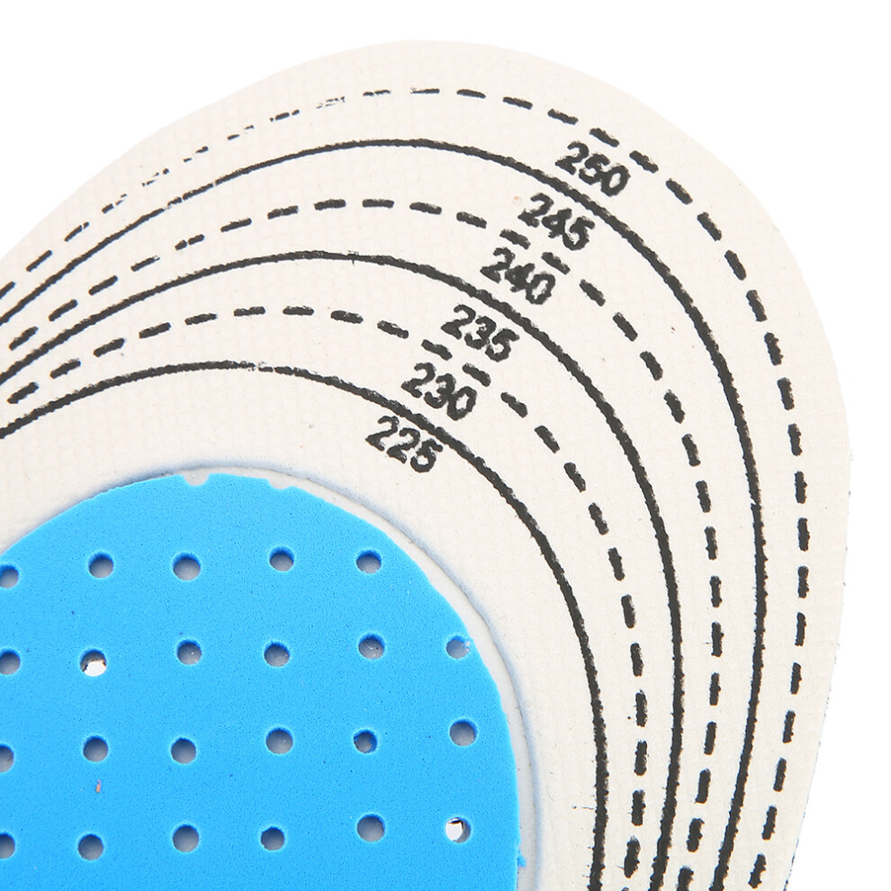 2 Pairs Breathable Sports Insoles Unisex Foot Pain Relief Shock Absorption (Size S 35-40)