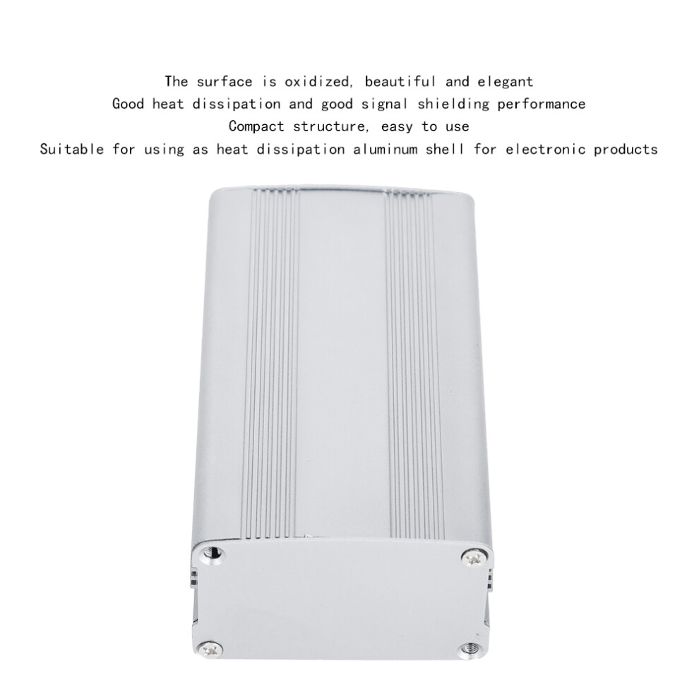38X63x110mm Gray Aluminum Electronic Project Box, Heat Dissipation Shell 3621362084612
