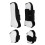 4PCS White PU Shell Horse Leg Guards for Jumping, Front & Back Sizes 16