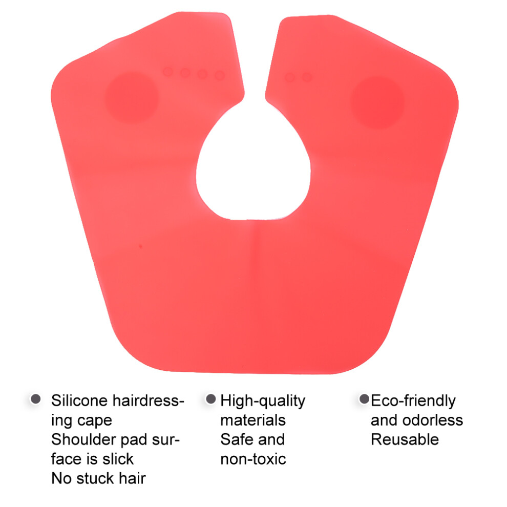 Red Professional Silicone Hair Cutting Cape Home Barber Hairdressing Shawl