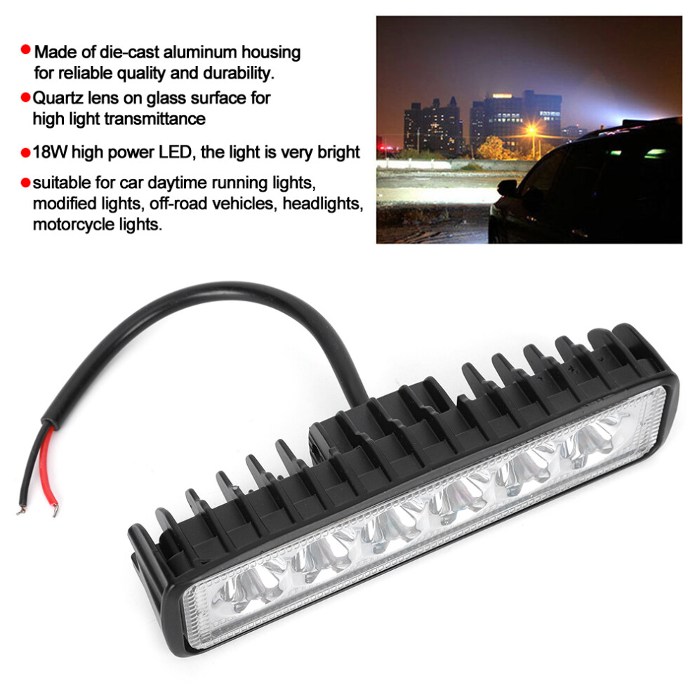 Waterproof 18W 6Led Work Bar 6500K 1800Lm For Car Motorcycle Off Road Light 4321362085457