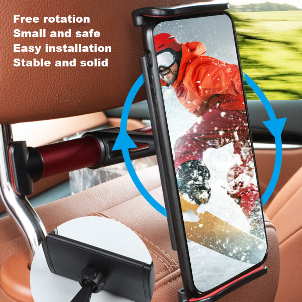 Universal Car Headrest Phone Mount 4.7-10.5In Adjustable Red 7681362088443
