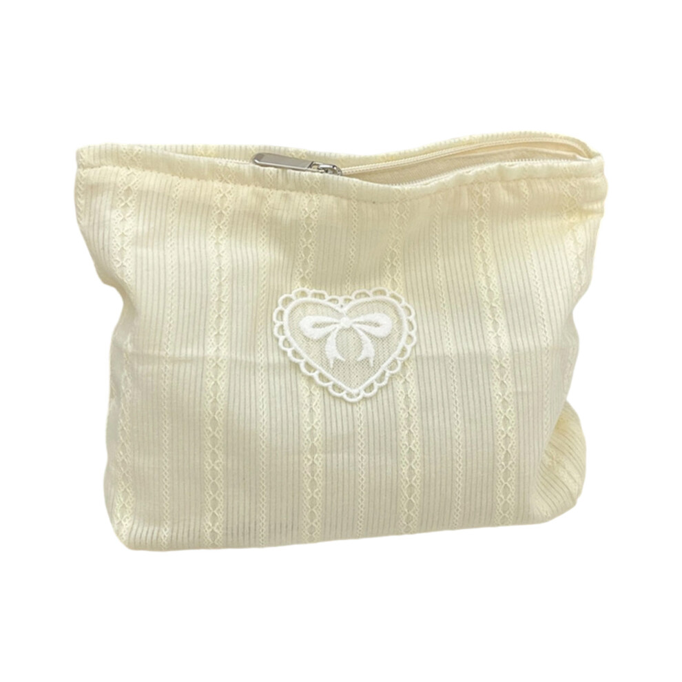 Yellow Stylish Bows Makeup Pouch Cosmetic Bag Large Handbag For