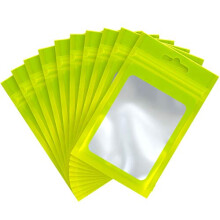 Sacos com fecho hermético, sacos de embalagem pretos foscos de dupla face, impermeáveis com janela transparente para múltiplos usos, seláveis a