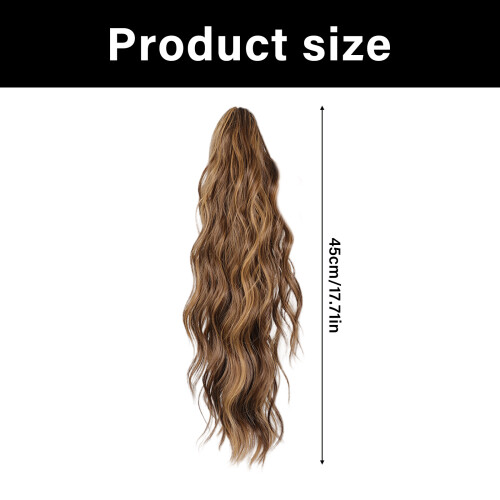 Ponytail Hair Extensions Braids Hairpiece Adjustable-1B 2