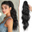 Ponytail Hair Extensions Braids Hairpiece Adjustable-1B 2