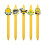 5Pcs Retractable Ballpoint Pen Writing Pen for Students-5 5