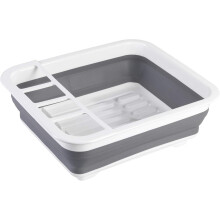 Soluzione innovativa e pieghevole per asciugare le stoviglie, realizzata in plastica resistente per garantire durata e igienizzazione dei piani