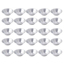 Æggetærteforme Runde Genanvendelige Bageforme, Varmebestandige Anodiserede Aluminium Mini Tærteforme til Tærter Cupcakes Muffins Cheesecakes,
