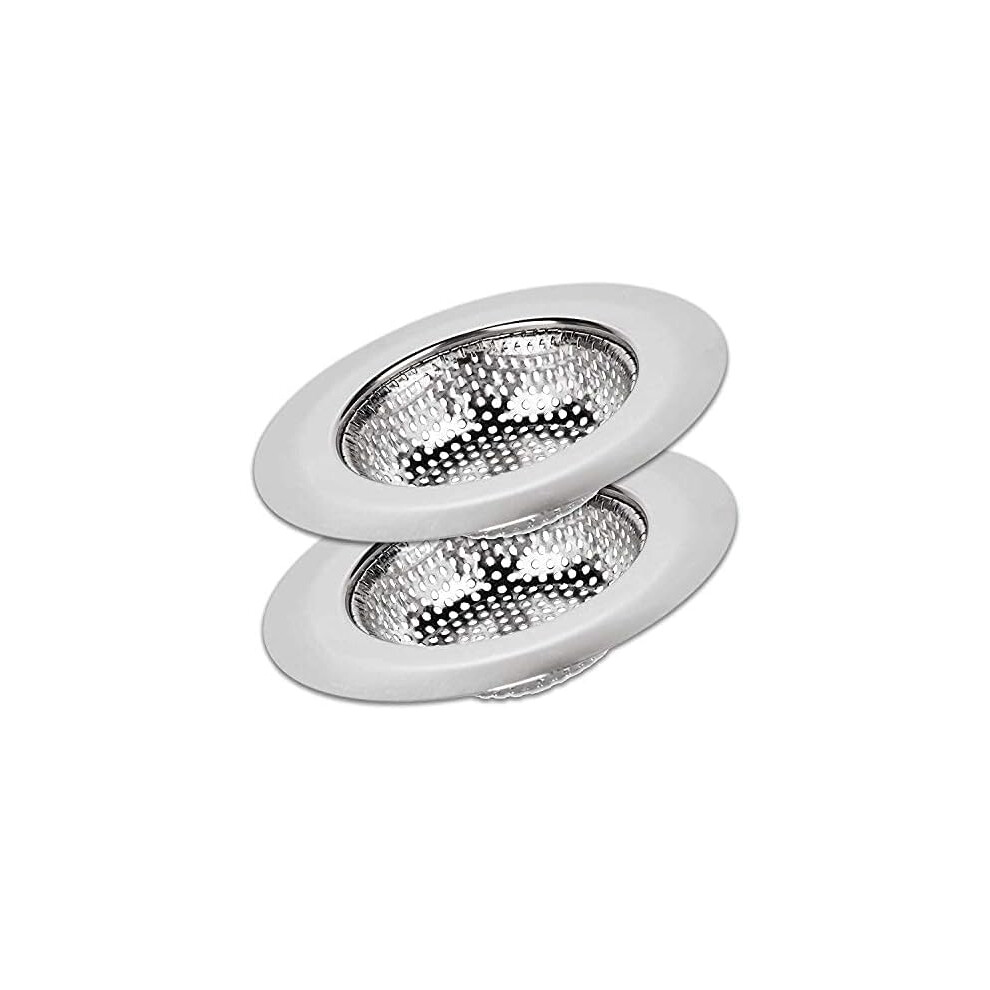 Smooth Drainage Kitchen Sink Strainer, 2-Pack, 4.5" Diameter, Rustproof Construction, Durable Micro-Perforation, Easy Clean, Dishwasher Safe, Universa 9055394126356