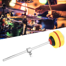 Optimized Drum Beater for Drummers Metal Silicone Yellow Instrument Accessory