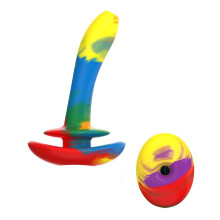 Male Chastity Cage Connector with Silicone Urethral Sound, Prostate Stimulator Penis Plug for BDSM Roleplay and Solo Sessions (Colorful)