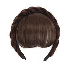 Schnelles Haarstyling, geflochtene Perücken, Haarband-Hellbraun