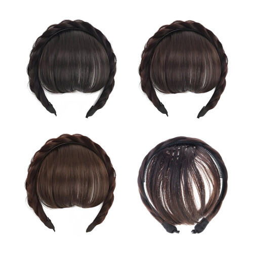 Schnelles Haarstyling, geflochtene Perücken, Haarband-Hellbraun 1
