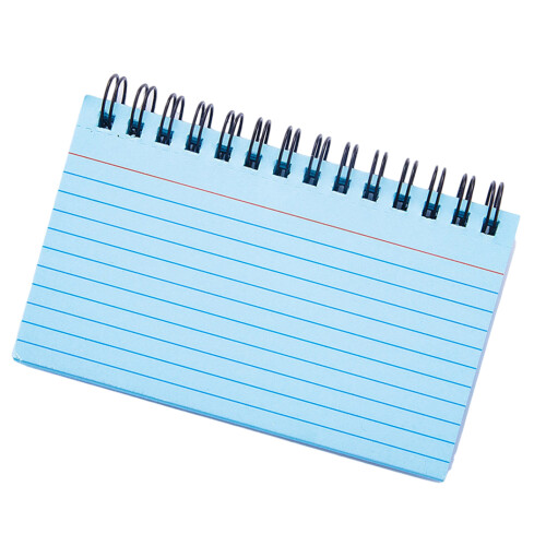 Kleines Notizbuch mit Doppelspulenbindung,-Blau