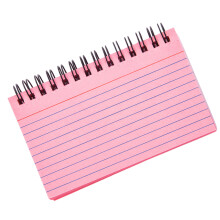Notizblöcke mit Twin-Coil-Bindung, 50 Blatt, liniert,-Rosa