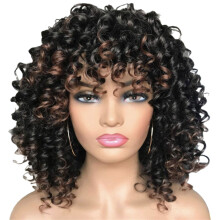 Afro-Locken-Perücken, Haarverlängerung,-Wählen Sie die Farbe