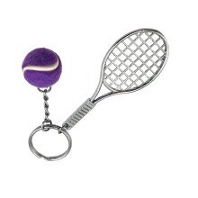 Modischer Tennis-Schlüsselanhänger aus Metall für-Lila
