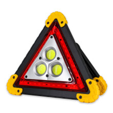 LED Triangle Lights for Cars - Quick Charge Foldable Waterproof Safety Triangles | Portable Bright Eye Catching Lightweight Warning Signs