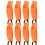 8 Stück Orange Kunststoff Doppel-Frequenz-Notfall-Survival-Pfeife 7,2 cm 1