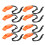 8 Stück Orange Kunststoff Doppel-Frequenz-Notfall-Survival-Pfeife 7,2 cm 2