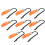 8 Stück Orange Kunststoff Doppel-Frequenz-Notfall-Survival-Pfeife 7,2 cm 3