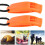 8 Stück Orange Kunststoff Doppel-Frequenz-Notfall-Survival-Pfeife 7,2 cm 5