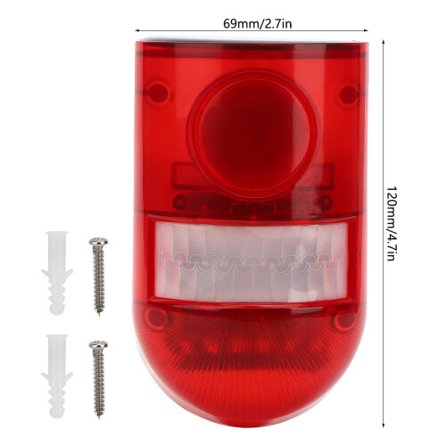 Solar-Powered 110 dB Alarm Light IP65 Motion Sensor Easy Install 2