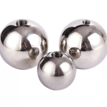 1pcs M14 Thread Half Hole Metric Stainless Steel Drilling Balls Female Thread Blind Hole Smooth Ball Beads OD 40-60mm(45mm)