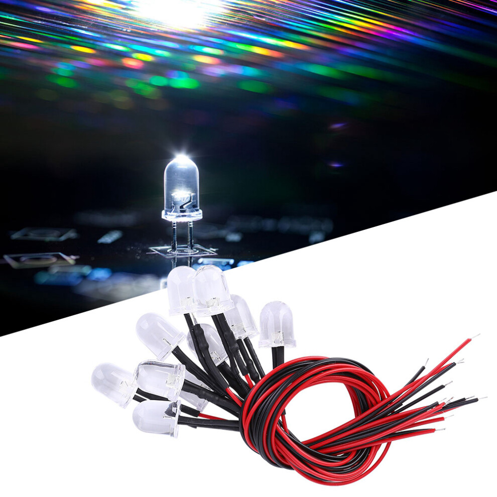 Colorful Slow Flash 10Mm Led Diodes 50Pcs Pre Wired 12V Lighting 4601362098030