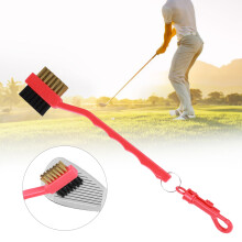 2 Stück Zweiseitige Golfclub-Reinigungspinsel, Rot & Verschiedene Farben