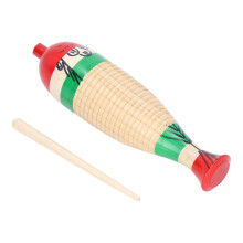 Holz-Fisch Guiro Percussion-Instrument Kinder Frühlernergeschenkidee