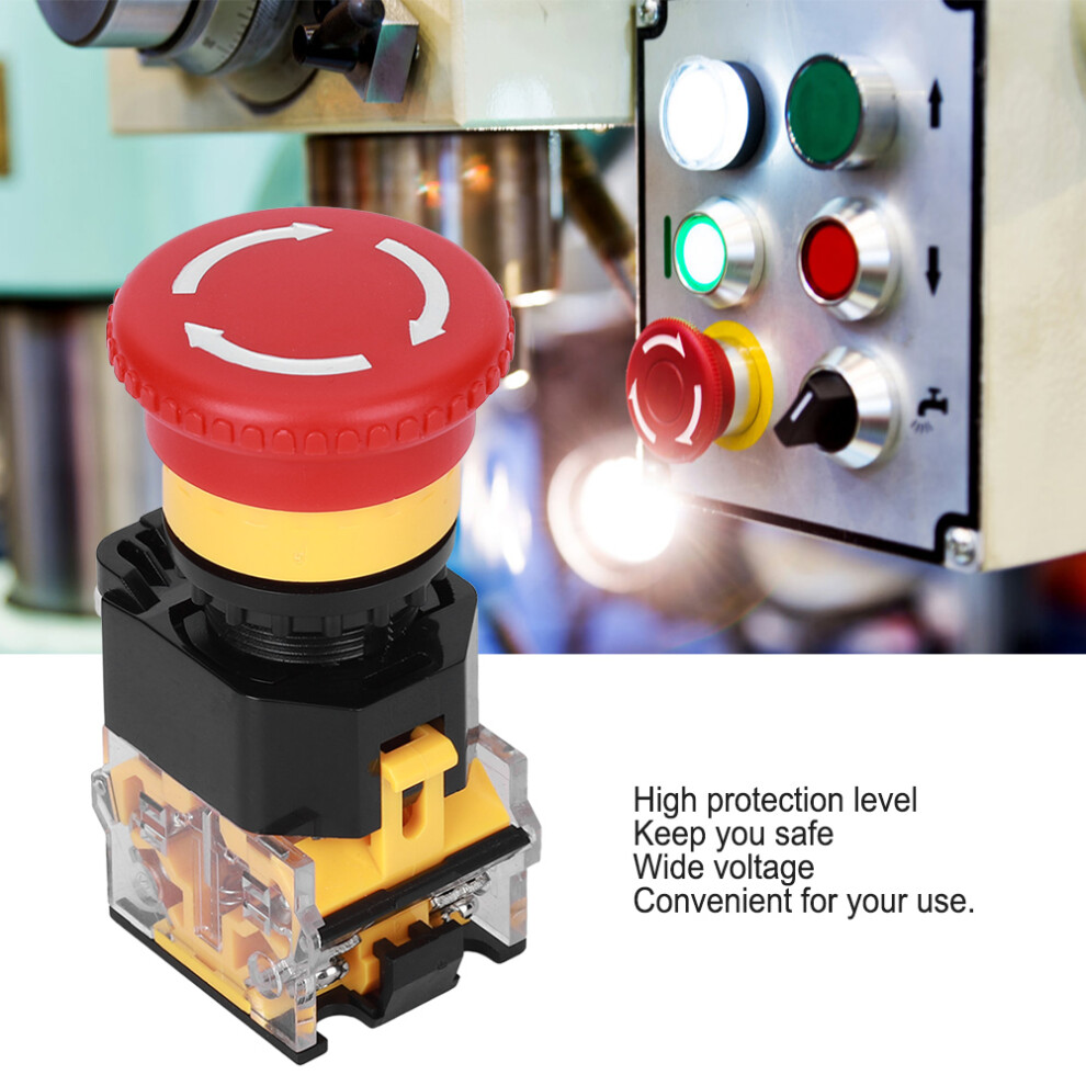 22Mm 440V 10A Emergency Stop Switch - Set Of 3 Industrial Push Buttons 5071362098757