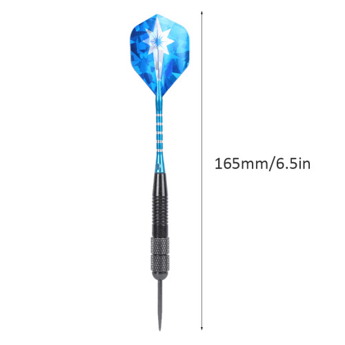 Quality Copper Plated Tungsten Dart Set with Blue Rod, 165mm
