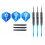 Quality Copper Plated Tungsten Dart Set with Blue Rod, 165mm 2