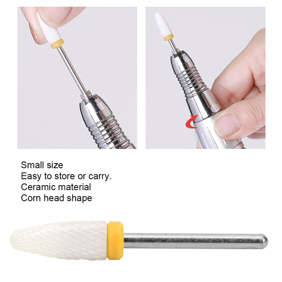 XF Electric Nail Drill Bit with Corn Head Shape Fine Grinding Portable Design