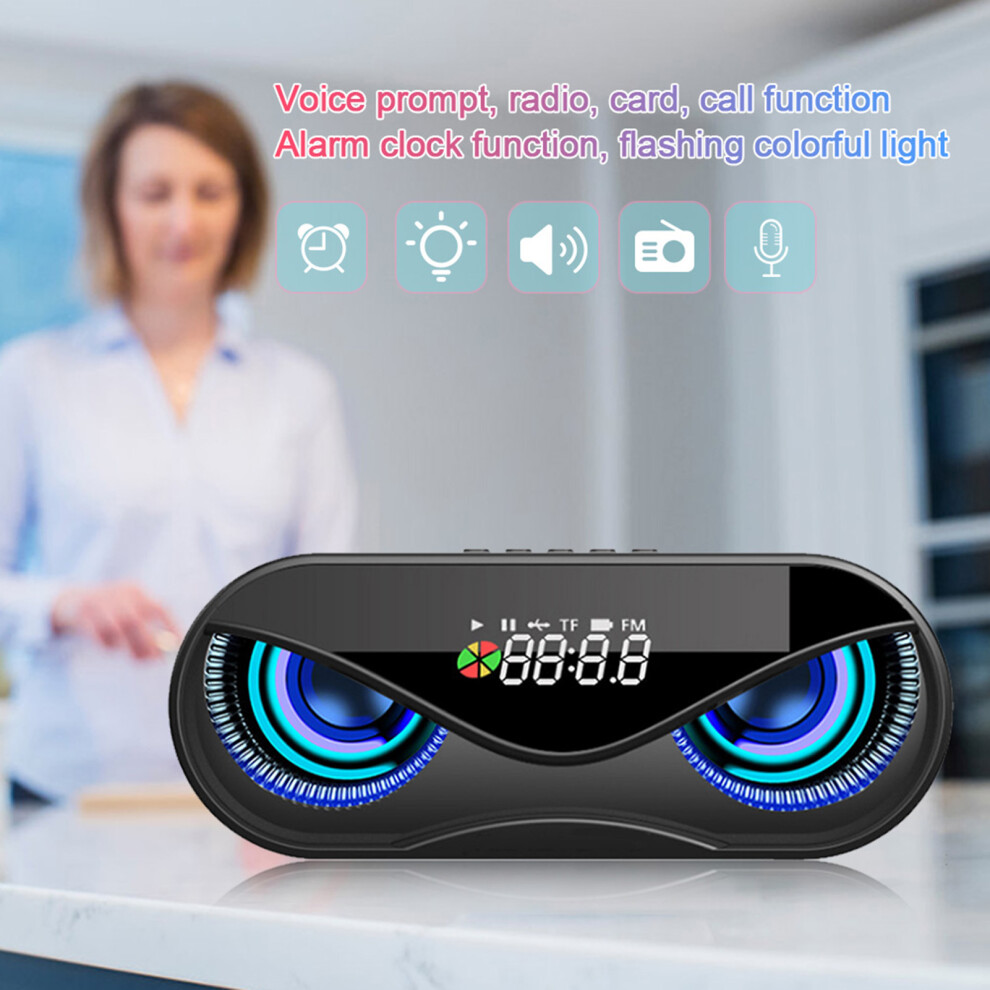 Multifunction Bluetooth Alarm Clock Speaker 2500Mah 175X70x55mm Black 4941362101980
