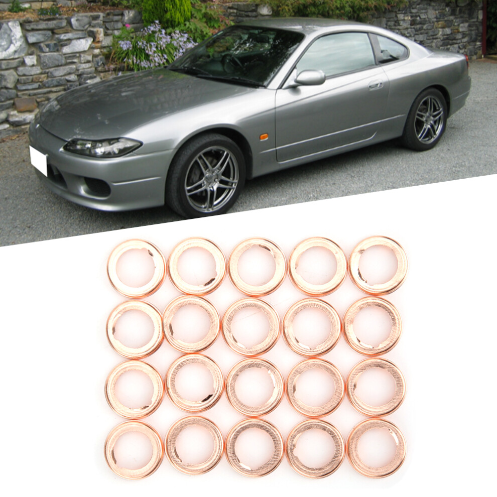 20Pcs Copper Oil Drain Plug Gasket Crush Washers For Nissan 240Sx 370Z 4641362102658