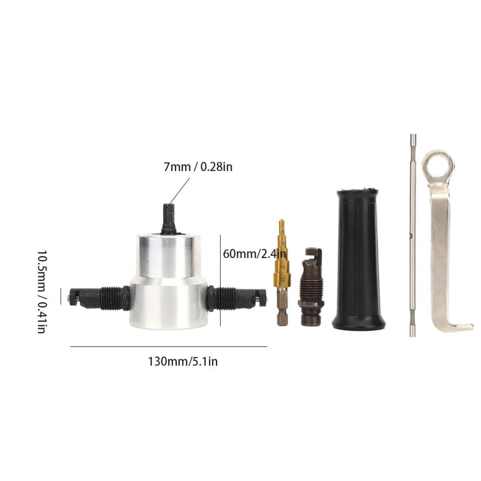 6Pcs Metal Sheet Nibbler Cutter Kit, 12Mm Radius, 1.8Mm Iron 6941362102817