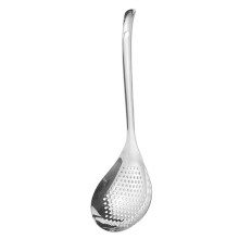 Mestolo per pasta facile da pulire, schiumarola in acciaio inox con fori per uno scolo efficiente durante la cottura e la frittura, impugnatura