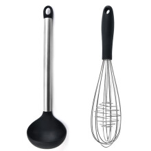 Grande cucchiaio da cucina in silicone, cucchiaio da cucina pieno e forato: utensili per mescolare, servire, scolare, cucchiaio da marinatura