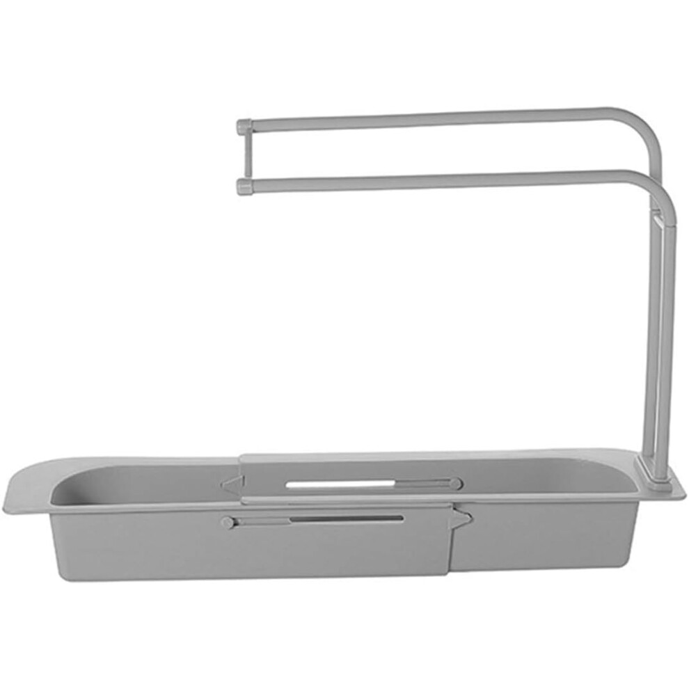 Thickened Pp Material Sink Organizer, Adjustable Length For Kitchen And Home (Gray) 9032131361010