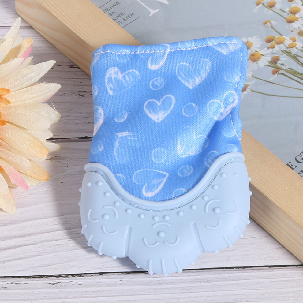 Blue Children's Baby Teething Gloves For Pain & Oral Hygiene - Chew Toy